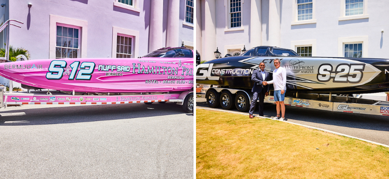 Nuff Said (S-12) and S-25 GL Construction Powerboat Racers