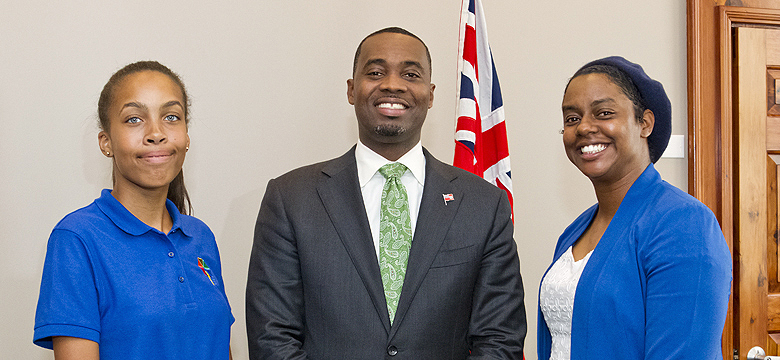 Premier David Burt congratulates Dr. Carika Weldon and will attend ThinkFest Lecture