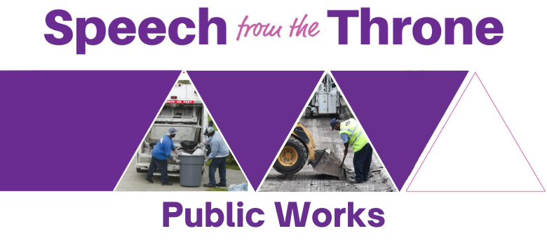 Ministry of Public Works Throne Speech 2022 Initiatives
