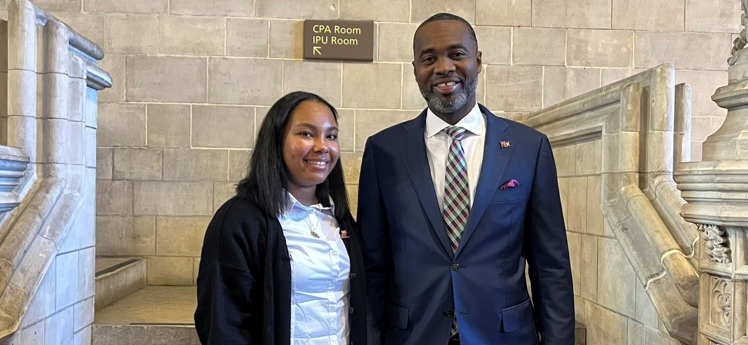 Proud moment for Bermuda’s Youth Parliamentarian Tayla Imani Bean at UK House of Commons