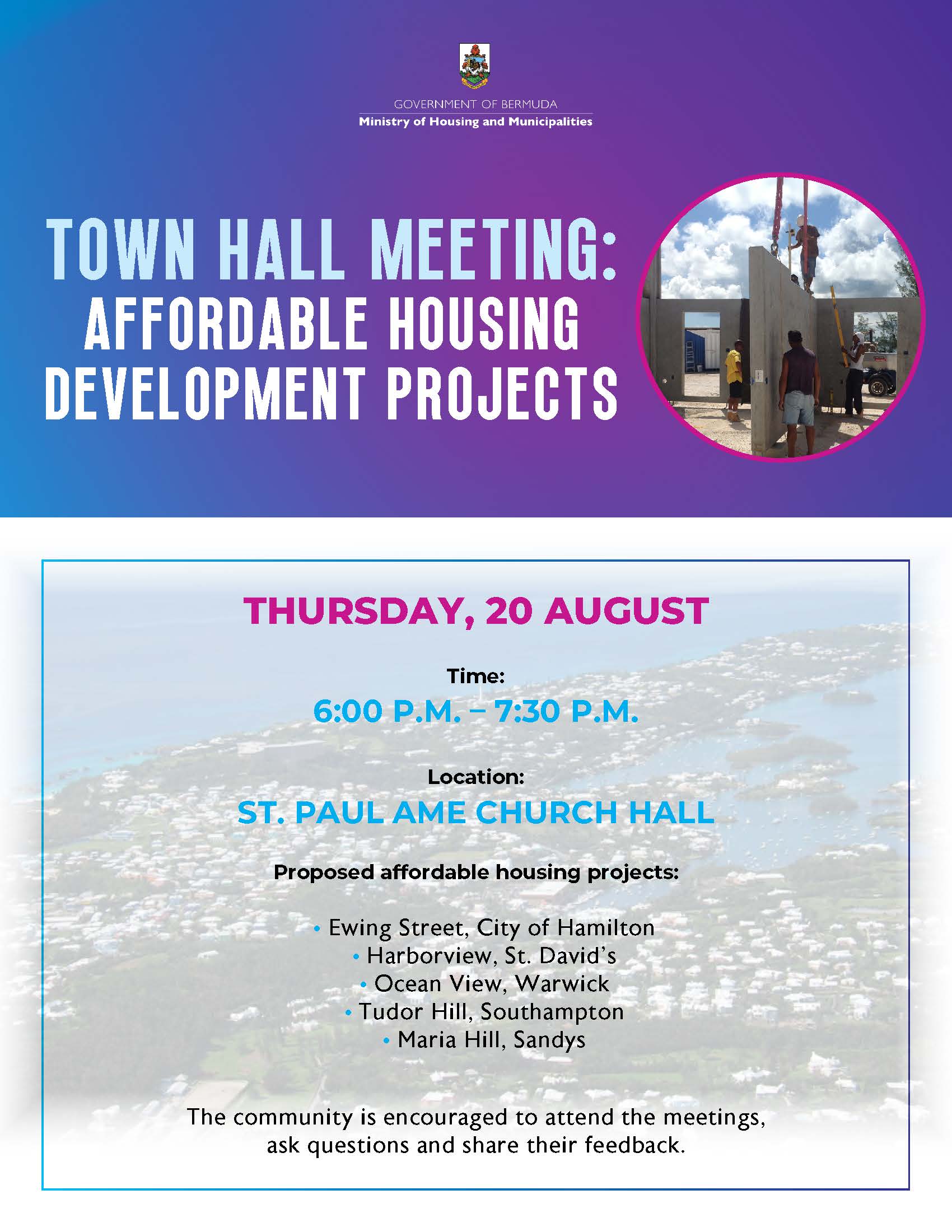 Ministry to Host Town Hall on Phase 2 Affordable Housing Projects