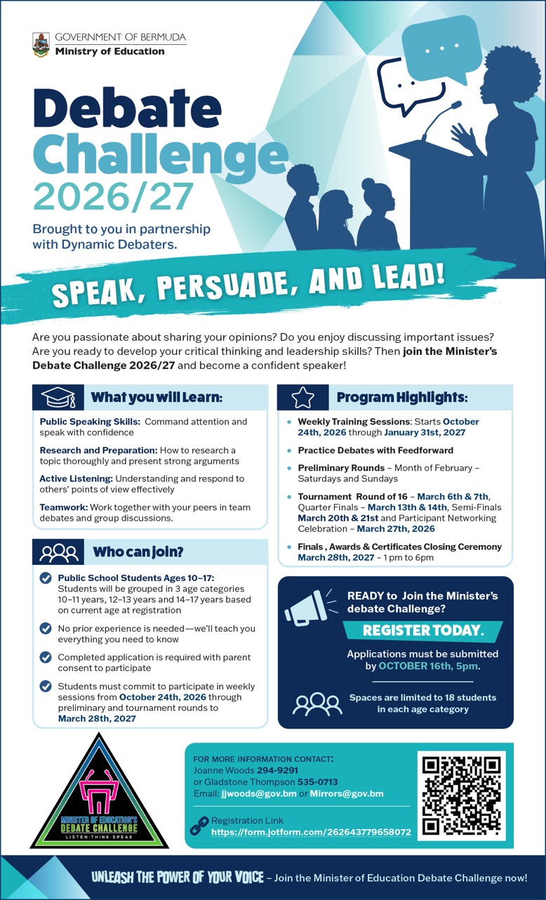 Registration Open for Public School Students to Participate in the 2027 Debate Challenge