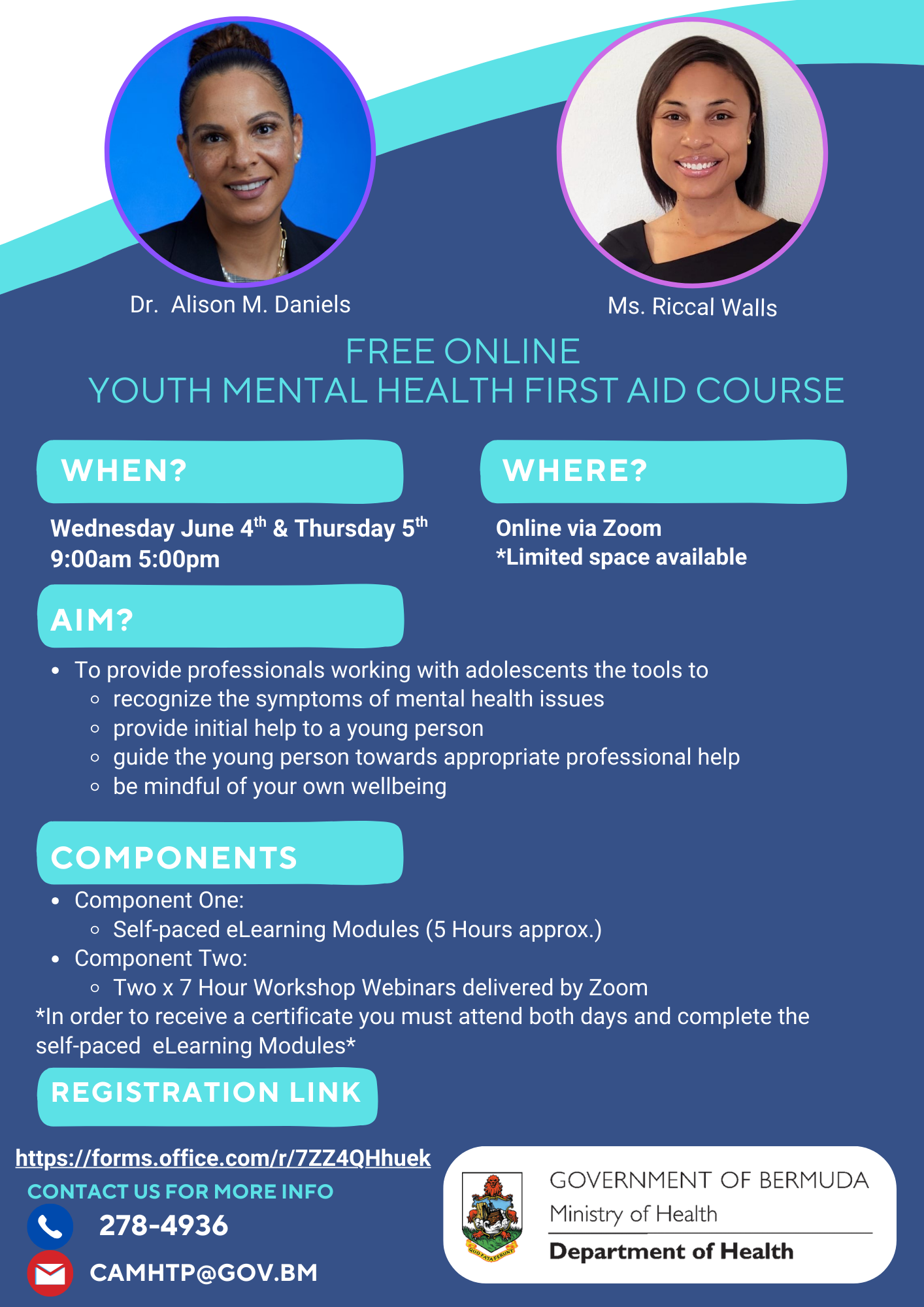Picture of Youth Mental Health First Aid Training flyer