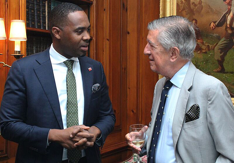 Bermuda Premier with his guests at the luncheon