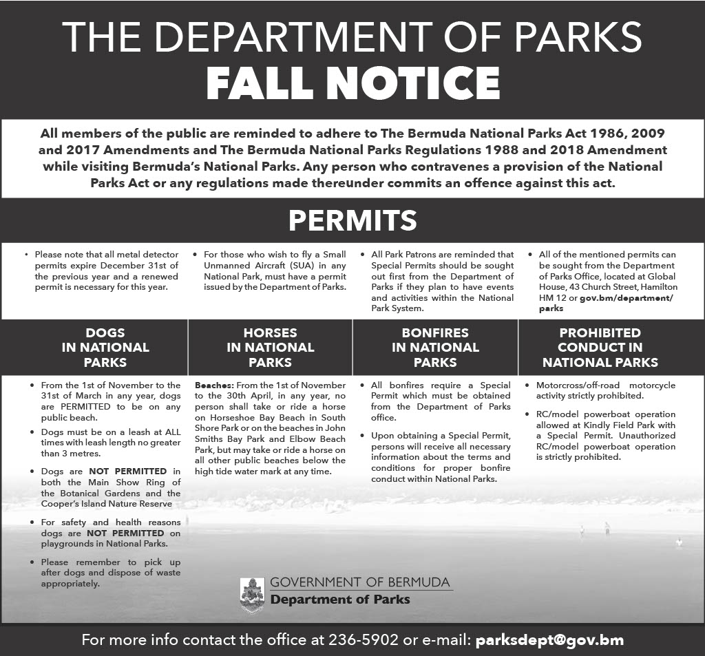 Parks Fall Notice