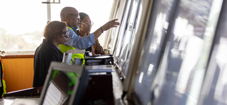 Minister Lightbourne tours Meyer cargo operations 
